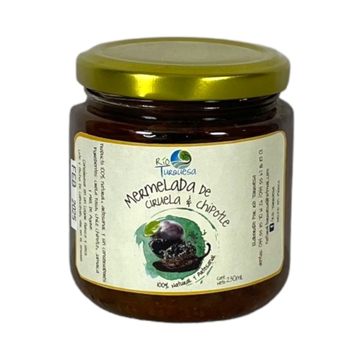[7503007802520] Mermelada de ciruela y chipotle 230ml RÍO TURQUESA