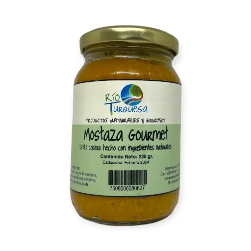 [7501017050290] Mostaza gourmet 215gr RÍO TURQUESA