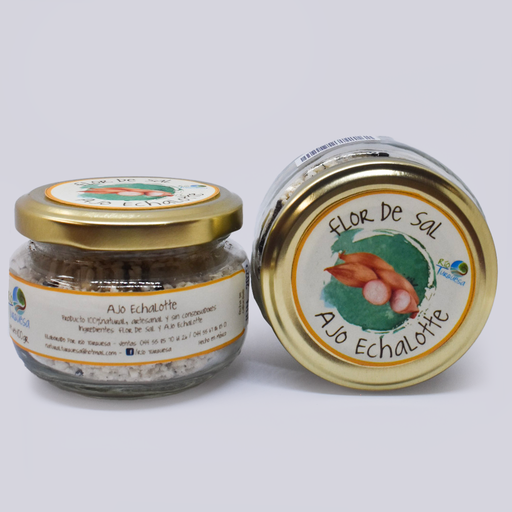 [7503020474211] Flor de sal con ajo echalotte 100gr RÍO TURQUESA
