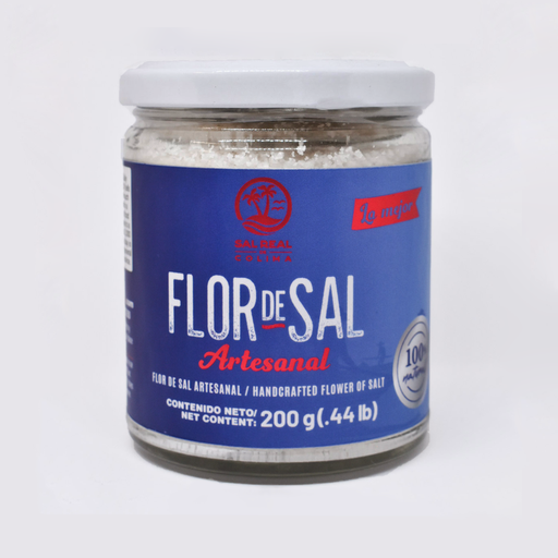 [7502264150352] Flor de sal en frasco de cristal 200gr SAL DE COLIMA
