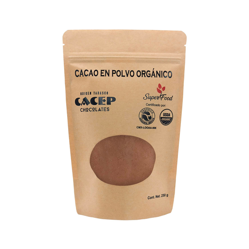 [674896002495] Cacao en polvo orgánico 250gr CACEP