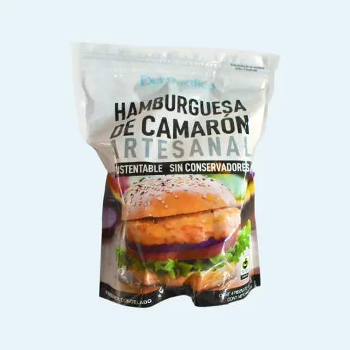 [7503026102336] Hamburguesa de camarón azul 4pz 454gr DEL PACIFICO