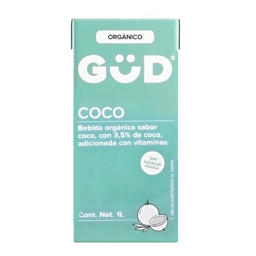 [7501639308398, leche vegetal, leche vegana] Bebida de coco sin azúcar 1L GUD