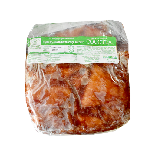 [87727] Filete de pechuga de pavo enchilada 500gr COCOTLA
