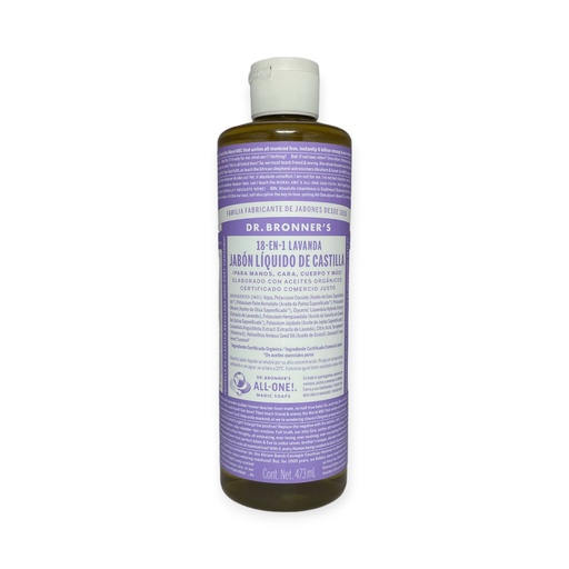 [018787505847] Jabón líquido de Castilla con lavanda 16oz DR. BRONNERS