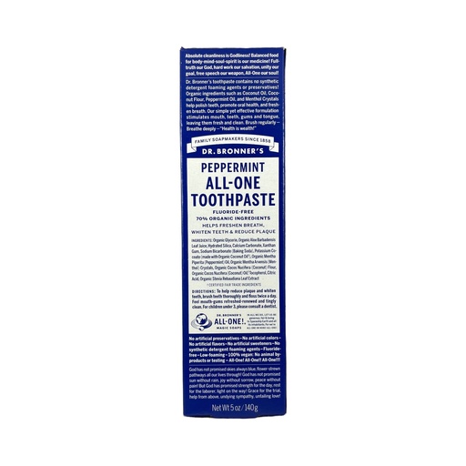[018787500712] Pasta dental de menta 5oz DR. BRONNERS