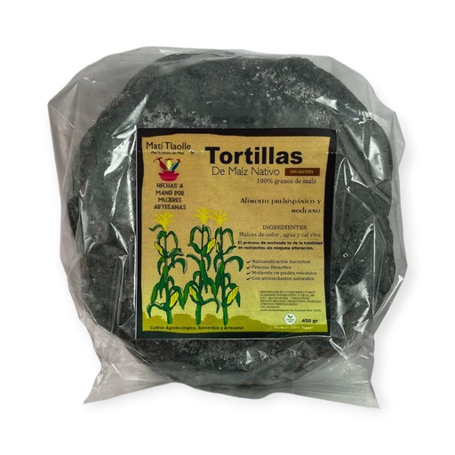 Tortillas azules 12pz MATI TLAOLLE