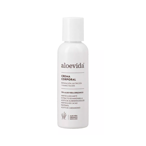 [7503001195537] Crema corporal con 75% de aloe vera orgánico 121ml ALOE VIDA