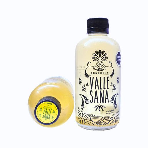 [764283063366] Kombucha de limón 290ml VALLE SANA