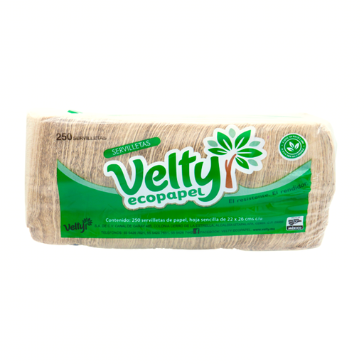 [7502285240056] Servilletas 250pz VELTY