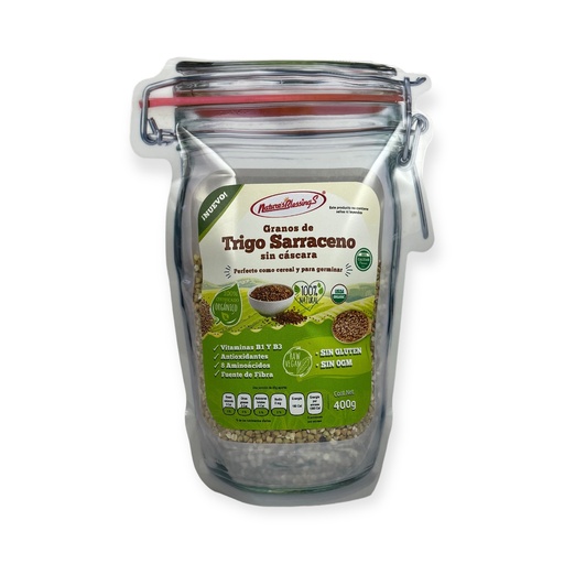 [7503012295547] Granos de trigo sarraceno orgánico 400gr NATURE´S BLESSINGS