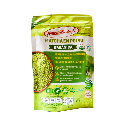 [7503012295295] Té verde matcha orgánico 125gr NATURE´S BLESSINGS