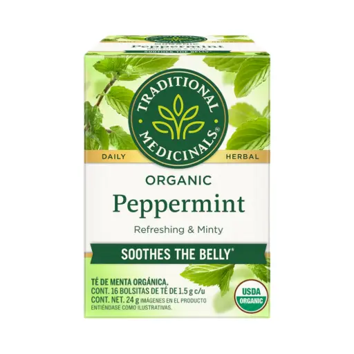 [2808] Té orgánico de menta (16 sobres) 24gr TRADITIONAL MEDICINALS