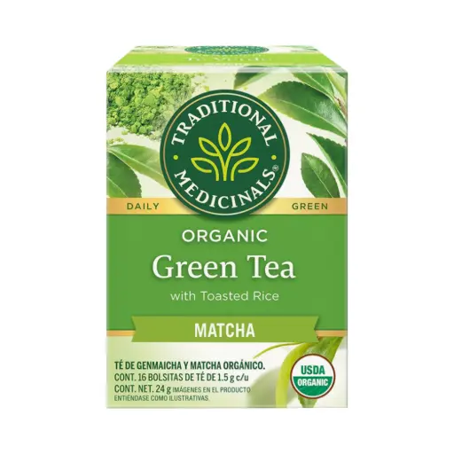 [2952] Té verde orgánico con matcha (16 sobres) 24gr TRADITIONAL MEDICINALS