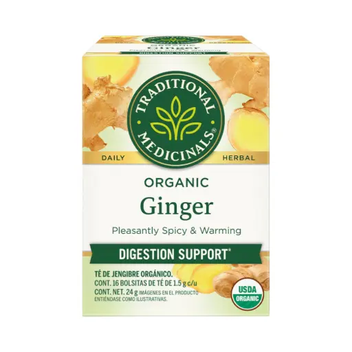 [032917002570] Té orgánico de jengibre (16 sobres) 24gr TRADITIONAL MEDICINALS