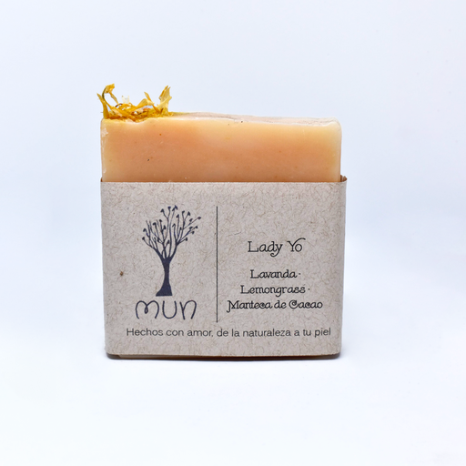 Jabón de lavanda, lemongrass y manteca de cacao (Lady yo) 100gr MUN JABONES