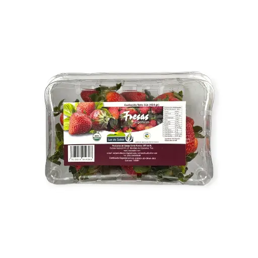 Fresas orgánicas 454gr LUZ DE SABOR