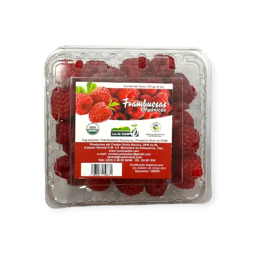 Frambuesas orgánicas 170gr LUZ DE SABOR