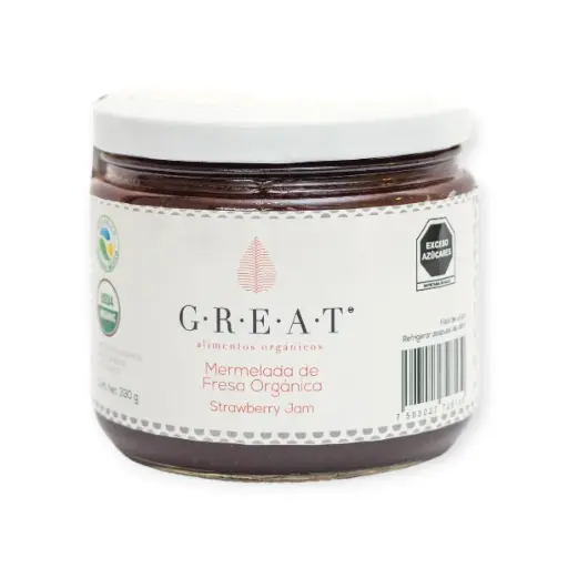 [7503027728139] Mermelada de fresa orgánica 330gr GREAT