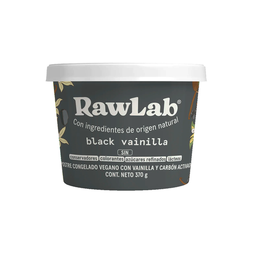 [7500464521392] Postre vegano Black vainilla 16oz RAWLAB