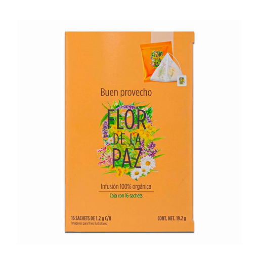 [7503019198766] Infusión orgánica Buen provecho caja de 16pz FLOR DE LA PAZ