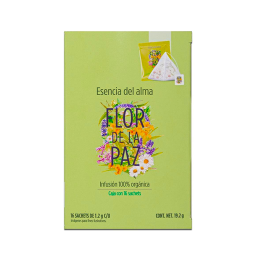 [7503019198773] Infusión orgánica Esencia del alma caja de 16pz FLOR DE LA PAZ