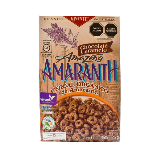 [7502258967195] Cereal de amaranto con chocolate y caramelo 325gr VIVENTE