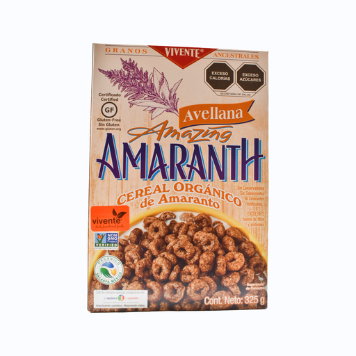 [7502258967188] Cereal de amaranto con avellana 325gr VIVENTE