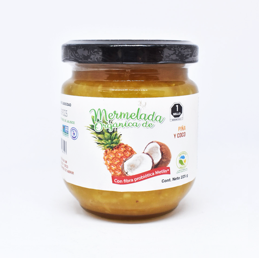 [7502258966143] Mermelada de piña coco 225gr VIVENTE