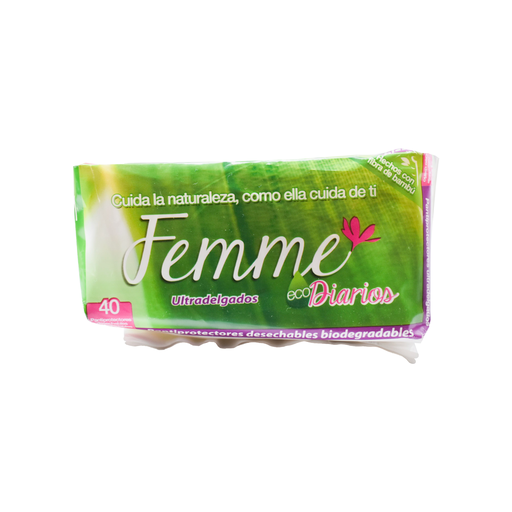 [7503018826028] Pantiprotectores biodegradables 40pz FEMME
