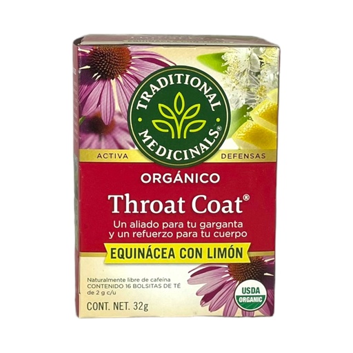 [032917005236] Té orgánico de equinacea (16 sobres) 20.8gr TRADITIONAL MEDICINALS