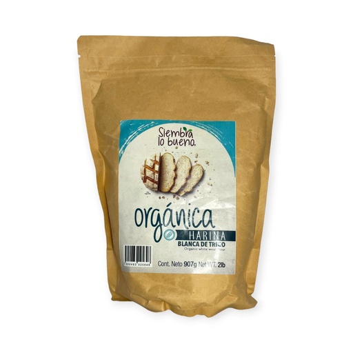 [7500463025648] Harina de trigo blanca orgánica 907gr SIEMBRA LO BUENO