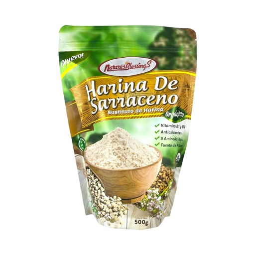 [7503012295530] Harina de trigo sarraceno orgánico 500gr NATURE´S BLESSINGS