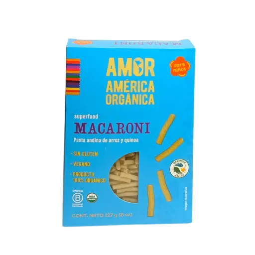 [7758079001031] Pasta andina macaroni 227gr AMOR AMÉRICA ORGÁNICA