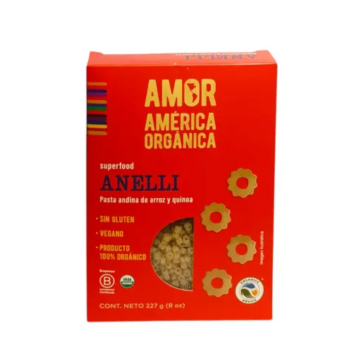 [7758079000980] Pasta andina anelli 227gr AMOR AMÉRICA ORGÁNICA