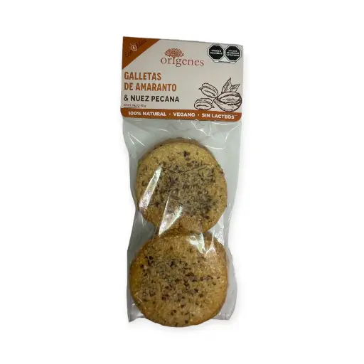 [7500463129513] Galleta de amaranto con nuez pecana 95gr ORIGENES