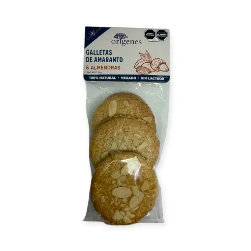 [7501765320011] Galleta de amaranto con almendra 95gr ORIGENES