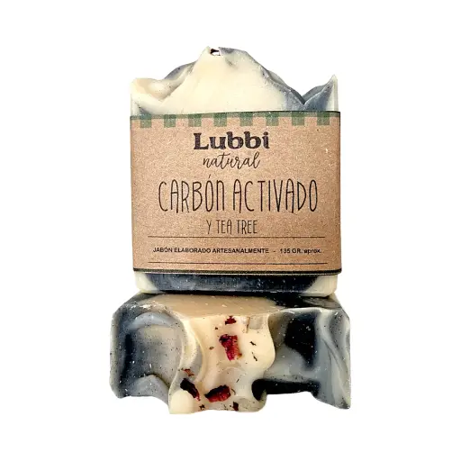 Jabón con carbón activado 135gr LUBBI
