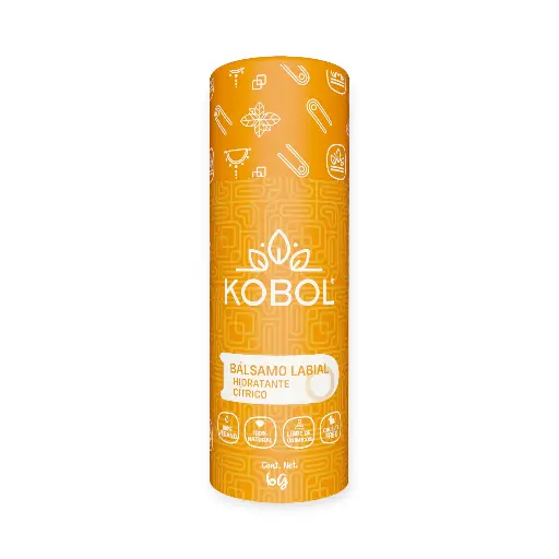 [BLCK6] Bálsamo labial cítricos vegano push up 7gr KOBOL