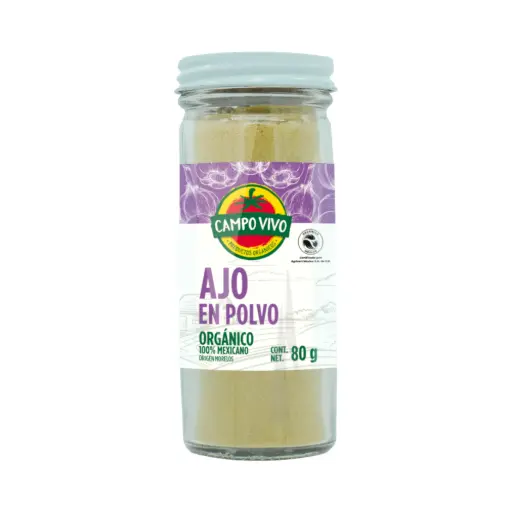 [7502236174041] Ajo en polvo orgánico 80gr CAMPO VIVO
