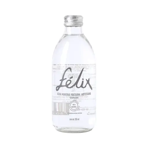 [7500462969653] Agua mineral gasificada 355ml FÉLIX 