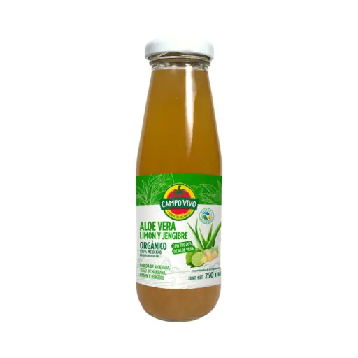 [7502236173532] Bebida de alóe vera con limón y jengibre orgánica 250ml CAMPO VIVO