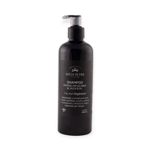 [7502281600236] Shampoo regenerador de hierbas mexicanas, jalea real y miel 480ml ABEJA REYNA