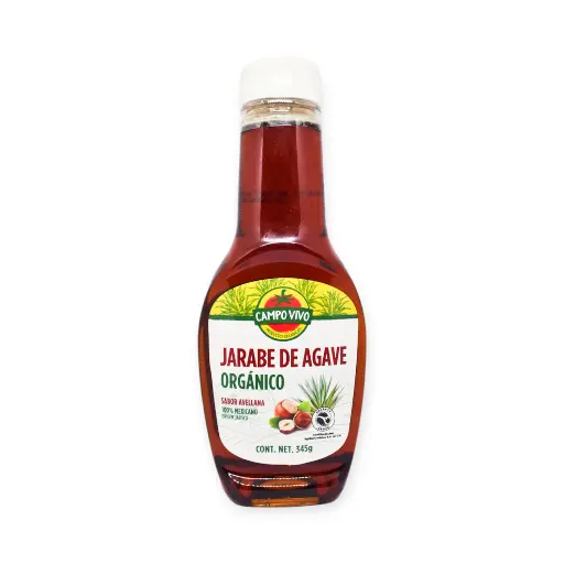 [7502236172030] Jarabe de agave con avellana 345gr CAMPO VIVO