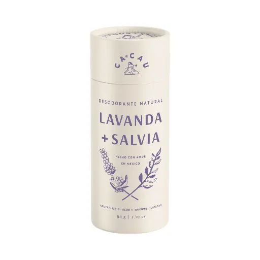 [0731416435185] Desodorante natural de lavanda y salvia 80gr CACAU NATURALS
