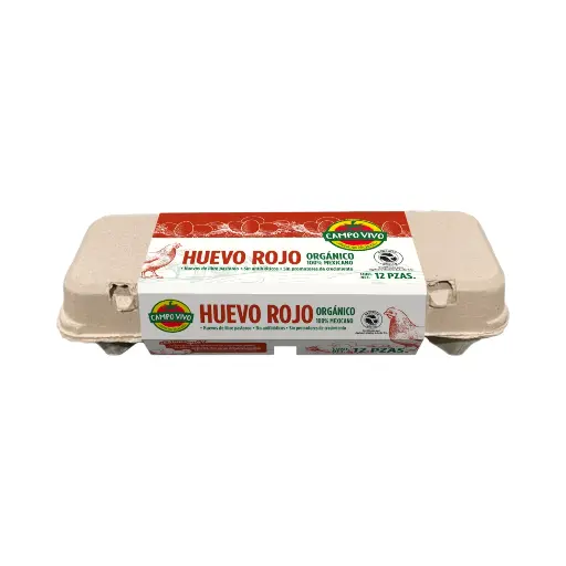 [7502236175109] Huevo orgánico rojo 12pz CAMPO VIVO