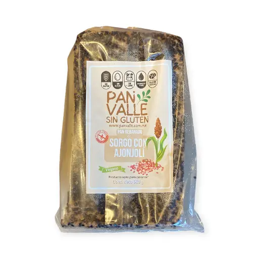 [7500464856715] Pan sin gluten de sorgo con ajonjolí 580gr PAN VALLE