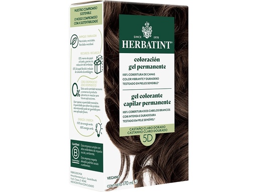 Tinte herbal castaño claro dorado 5D 170ml HERBATINT