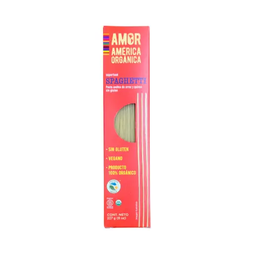 [7595237000341] Pasta andina spaguetti 227gr AMOR AMÉRICA ORGÁNICA