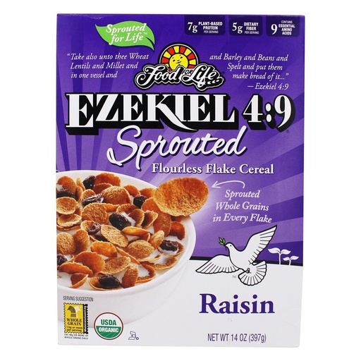 [073472002629] Cereal con pasas y canela 397gr EZEKIEL
